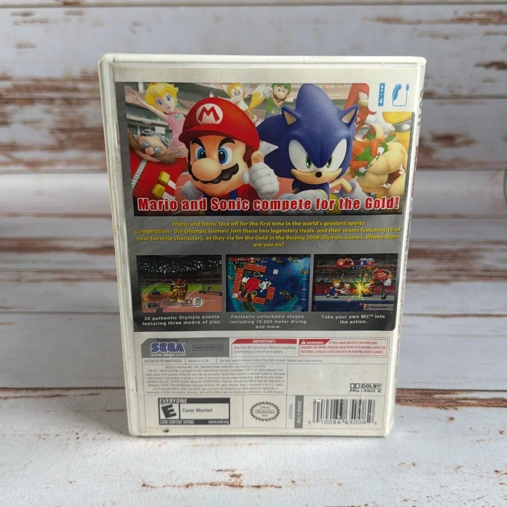 Mario & Sonic at the Olympic Games Nintendo Wii 2007 CIB Resurfaced